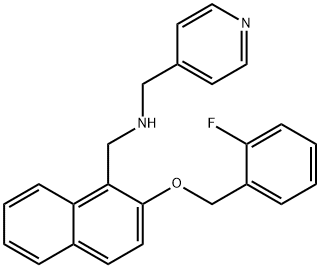 N-({2-[(2-fluorobenzyl)oxy]-1-naphthyl}methyl)-N-(4-pyridinylmethyl)amine 구조식 이미지