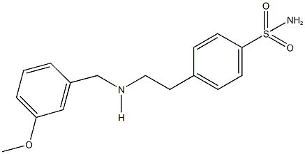 4-{2-[(3-methoxybenzyl)amino]ethyl}benzenesulfonamide 구조식 이미지