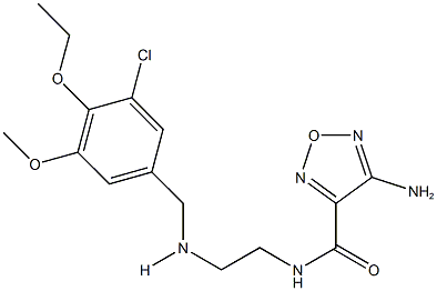 4-amino-N-{2-[(3-chloro-4-ethoxy-5-methoxybenzyl)amino]ethyl}-1,2,5-oxadiazole-3-carboxamide 구조식 이미지