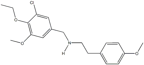 N-(3-chloro-4-ethoxy-5-methoxybenzyl)-N-[2-(4-methoxyphenyl)ethyl]amine 구조식 이미지
