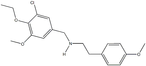 N-(3-chloro-4-ethoxy-5-methoxybenzyl)-N-[2-(4-methoxyphenyl)ethyl]amine Structure