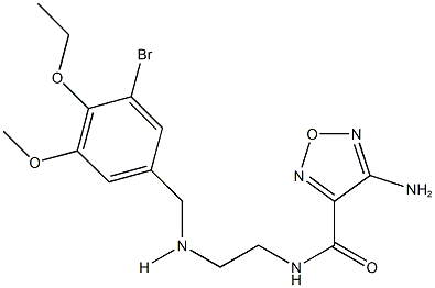 4-amino-N-{2-[(3-bromo-4-ethoxy-5-methoxybenzyl)amino]ethyl}-1,2,5-oxadiazole-3-carboxamide 구조식 이미지