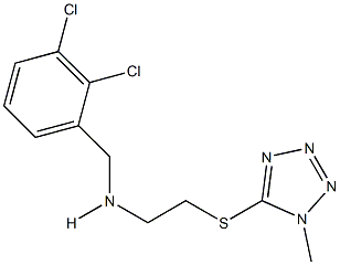 N-(2,3-dichlorobenzyl)-N-{2-[(1-methyl-1H-tetraazol-5-yl)sulfanyl]ethyl}amine 구조식 이미지