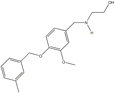 2-({3-methoxy-4-[(3-methylbenzyl)oxy]benzyl}amino)ethanol Structure