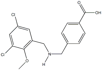 4-{[(3,5-dichloro-2-methoxybenzyl)amino]methyl}benzoic acid 구조식 이미지