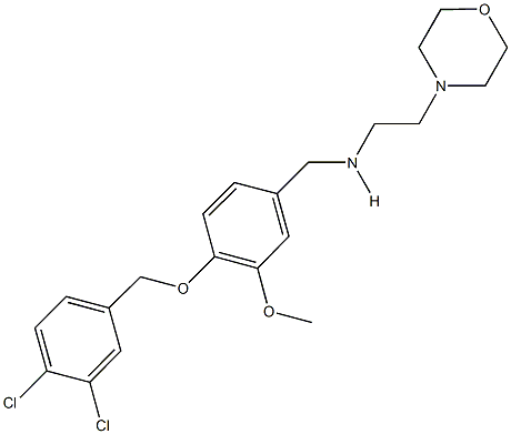 N-{4-[(3,4-dichlorobenzyl)oxy]-3-methoxybenzyl}-N-[2-(4-morpholinyl)ethyl]amine Structure