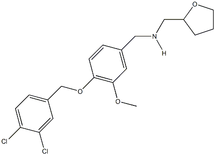 N-{4-[(3,4-dichlorobenzyl)oxy]-3-methoxybenzyl}-N-(tetrahydro-2-furanylmethyl)amine 구조식 이미지