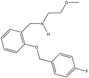 N-{2-[(4-fluorobenzyl)oxy]benzyl}-N-(2-methoxyethyl)amine 구조식 이미지