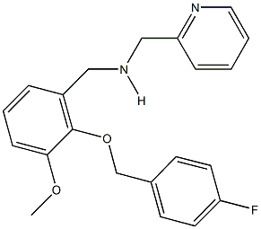 N-{2-[(4-fluorobenzyl)oxy]-3-methoxybenzyl}-N-(2-pyridinylmethyl)amine Structure