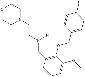 N-{2-[(4-fluorobenzyl)oxy]-3-methoxybenzyl}-N-[2-(4-morpholinyl)ethyl]amine 구조식 이미지