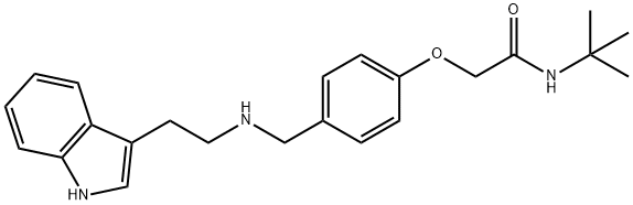 N-(tert-butyl)-2-[4-({[2-(1H-indol-3-yl)ethyl]amino}methyl)phenoxy]acetamide Structure