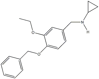 N-[4-(benzyloxy)-3-ethoxybenzyl]-N-cyclopropylamine Structure