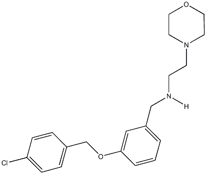 N-{3-[(4-chlorobenzyl)oxy]benzyl}-N-[2-(4-morpholinyl)ethyl]amine Structure