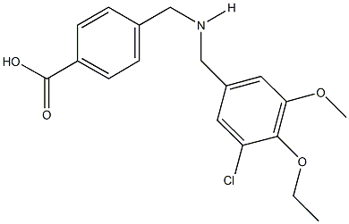 4-{[(3-chloro-4-ethoxy-5-methoxybenzyl)amino]methyl}benzoic acid Structure