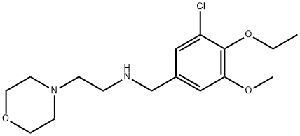 N-(3-chloro-4-ethoxy-5-methoxybenzyl)-N-[2-(4-morpholinyl)ethyl]amine Structure