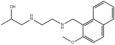 1-[(2-{[(2-methoxy-1-naphthyl)methyl]amino}ethyl)amino]-2-propanol 구조식 이미지