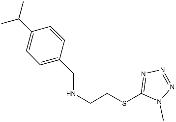 N-(4-isopropylbenzyl)-N-{2-[(1-methyl-1H-tetraazol-5-yl)sulfanyl]ethyl}amine Structure