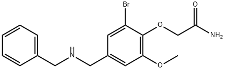 2-{4-[(benzylamino)methyl]-2-bromo-6-methoxyphenoxy}acetamide 구조식 이미지