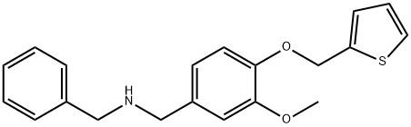 N-benzyl-N-[3-methoxy-4-(2-thienylmethoxy)benzyl]amine Structure