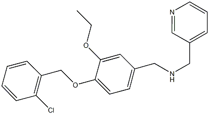 N-{4-[(2-chlorobenzyl)oxy]-3-ethoxybenzyl}-N-(3-pyridinylmethyl)amine 구조식 이미지