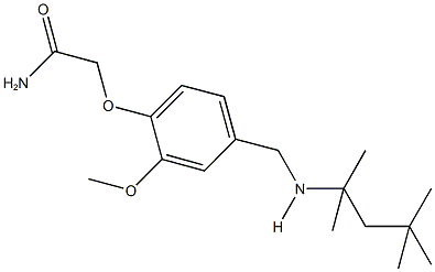 2-(2-methoxy-4-{[(1,1,3,3-tetramethylbutyl)amino]methyl}phenoxy)acetamide 구조식 이미지