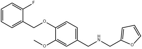 N-{4-[(2-fluorobenzyl)oxy]-3-methoxybenzyl}-N-(2-furylmethyl)amine Structure