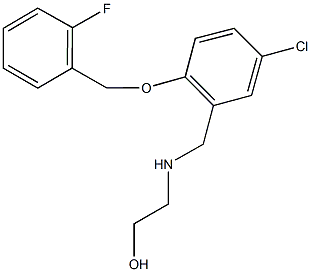 2-({5-chloro-2-[(2-fluorobenzyl)oxy]benzyl}amino)ethanol 구조식 이미지