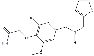 2-(2-bromo-4-{[(2-furylmethyl)amino]methyl}-6-methoxyphenoxy)acetamide 구조식 이미지