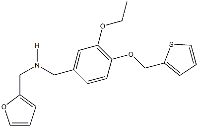 N-[3-ethoxy-4-(2-thienylmethoxy)benzyl]-N-(2-furylmethyl)amine 구조식 이미지