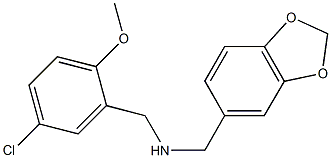 N-(1,3-benzodioxol-5-ylmethyl)-N-(5-chloro-2-methoxybenzyl)amine Structure