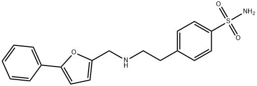 4-(2-{[(5-phenyl-2-furyl)methyl]amino}ethyl)benzenesulfonamide 구조식 이미지