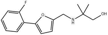 2-({[5-(2-fluorophenyl)-2-furyl]methyl}amino)-2-methyl-1-propanol 구조식 이미지