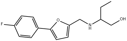 2-({[5-(4-fluorophenyl)-2-furyl]methyl}amino)-1-butanol 구조식 이미지