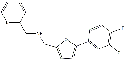 N-{[5-(3-chloro-4-fluorophenyl)-2-furyl]methyl}-N-(2-pyridinylmethyl)amine Structure