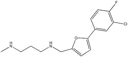 N-{[5-(3-chloro-4-fluorophenyl)-2-furyl]methyl}-N-[3-(methylamino)propyl]amine 구조식 이미지
