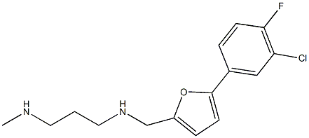 N-{[5-(3-chloro-4-fluorophenyl)-2-furyl]methyl}-N-[3-(methylamino)propyl]amine Structure