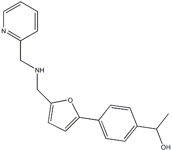 1-[4-(5-{[(2-pyridinylmethyl)amino]methyl}-2-furyl)phenyl]ethanol Structure