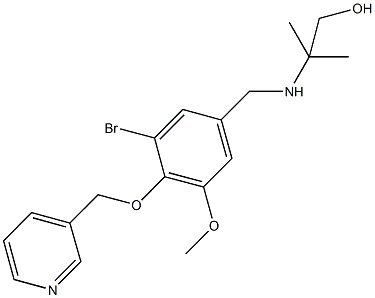 2-{[3-bromo-5-methoxy-4-(3-pyridinylmethoxy)benzyl]amino}-2-methyl-1-propanol Structure