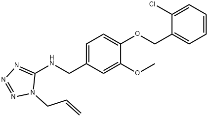 N-(1-allyl-1H-tetraazol-5-yl)-N-{4-[(2-chlorobenzyl)oxy]-3-methoxybenzyl}amine Structure