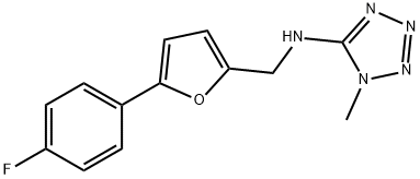 N-{[5-(4-fluorophenyl)-2-furyl]methyl}-N-(1-methyl-1H-tetraazol-5-yl)amine 구조식 이미지