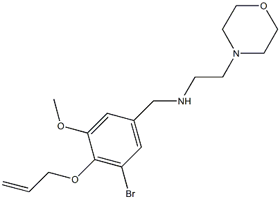 N-[4-(allyloxy)-3-bromo-5-methoxybenzyl]-N-[2-(4-morpholinyl)ethyl]amine 구조식 이미지
