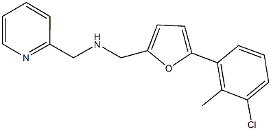 N-{[5-(3-chloro-2-methylphenyl)-2-furyl]methyl}-N-(2-pyridinylmethyl)amine Structure