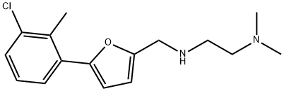 N-{[5-(3-chloro-2-methylphenyl)-2-furyl]methyl}-N-[2-(dimethylamino)ethyl]amine 구조식 이미지