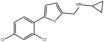 N-cyclopropyl-N-{[5-(2,4-dichlorophenyl)-2-furyl]methyl}amine Structure