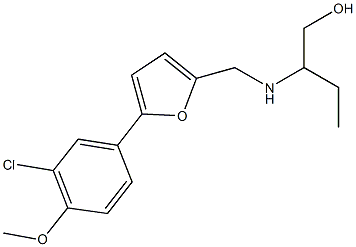 2-({[5-(3-chloro-4-methoxyphenyl)-2-furyl]methyl}amino)-1-butanol 구조식 이미지