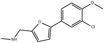 N-{[5-(3-chloro-4-methoxyphenyl)-2-furyl]methyl}-N-methylamine 구조식 이미지