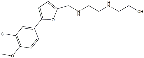 2-{[2-({[5-(3-chloro-4-methoxyphenyl)-2-furyl]methyl}amino)ethyl]amino}ethanol Structure
