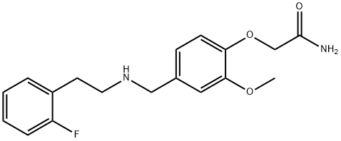 2-[4-({[2-(2-fluorophenyl)ethyl]amino}methyl)-2-methoxyphenoxy]acetamide Structure