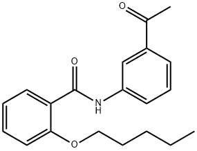 N-(3-acetylphenyl)-2-(pentyloxy)benzamide 구조식 이미지