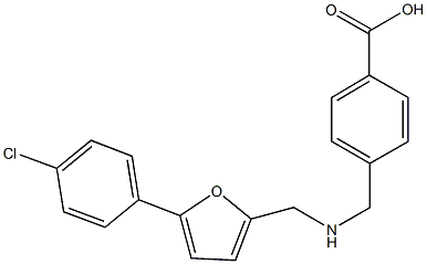 4-[({[5-(4-chlorophenyl)-2-furyl]methyl}amino)methyl]benzoic acid Structure